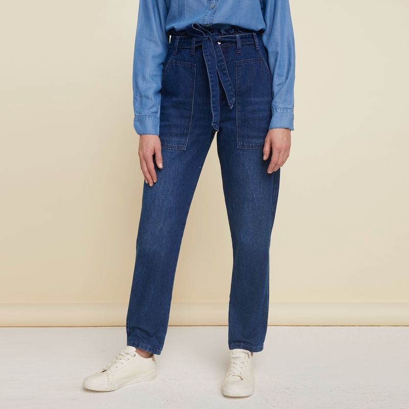 UNIVERSITY CLUB - Jeans Recto Tiro Alto Mujer University Club