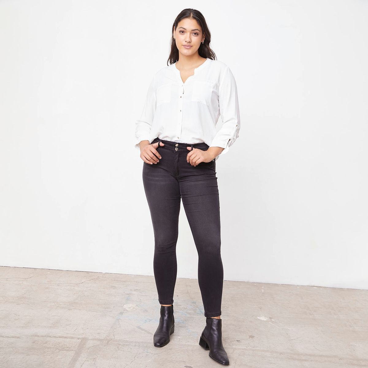 APOLOGY - Jeans Apology Skinny Tiro Medio Mujer Algodón Elástico