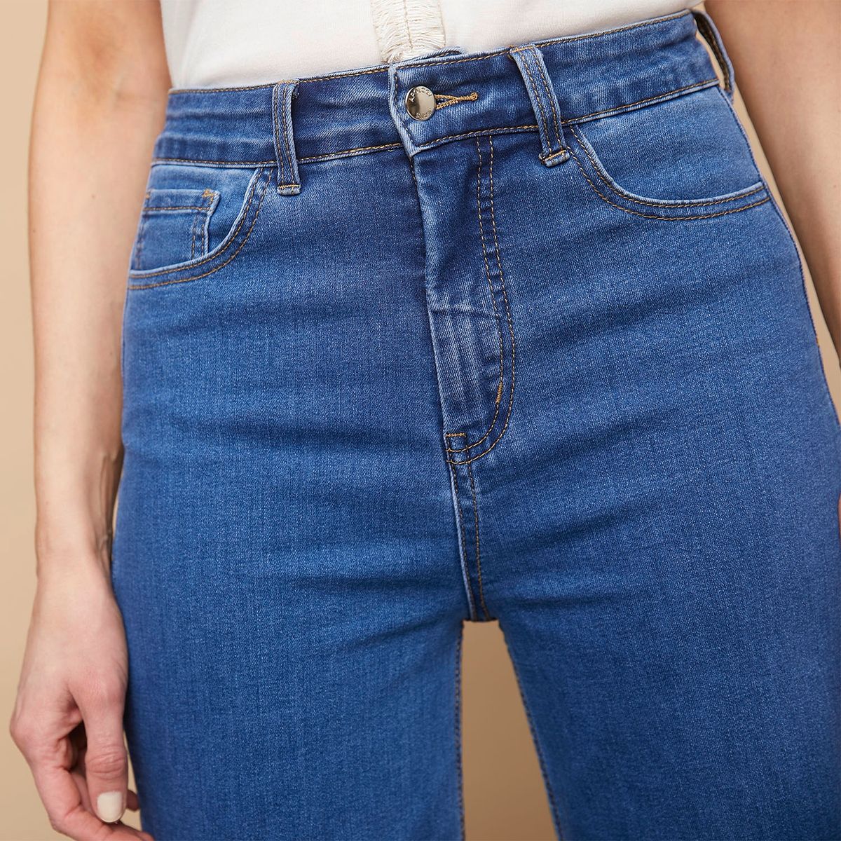 APOLOGY - Apology Jeans Wide Leg Tiro Medio Denim Mujer