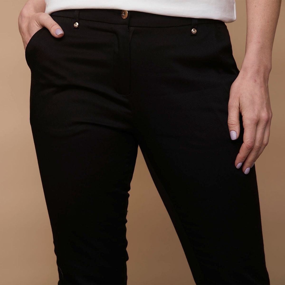 S COCCI - Stefano Cocci Pantalón Straight Tiro Alto Mujer