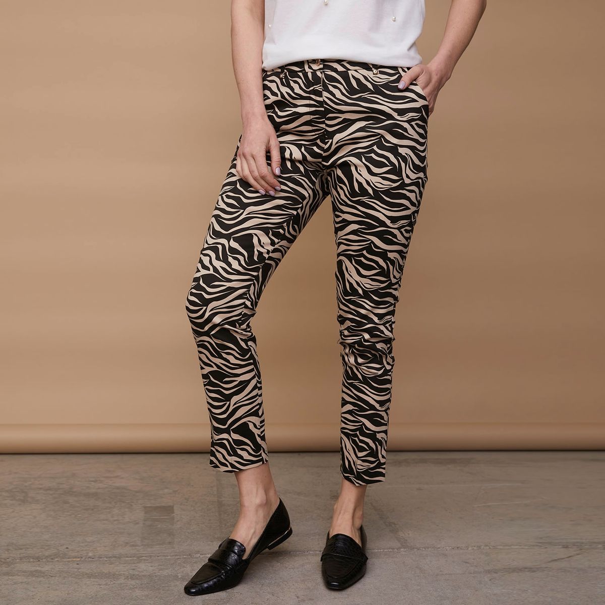 S COCCI - Stefano Cocci Pantalón Straight Tiro Alto Mujer