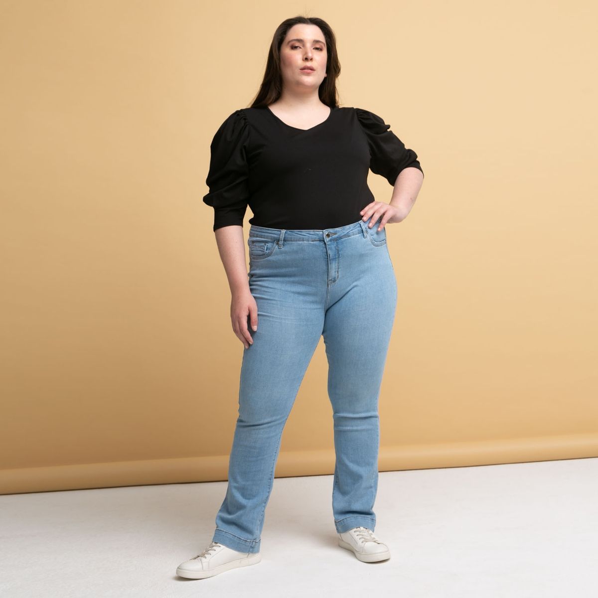 ELLE - Elle Jeans Recto Tiro Medio Mujer