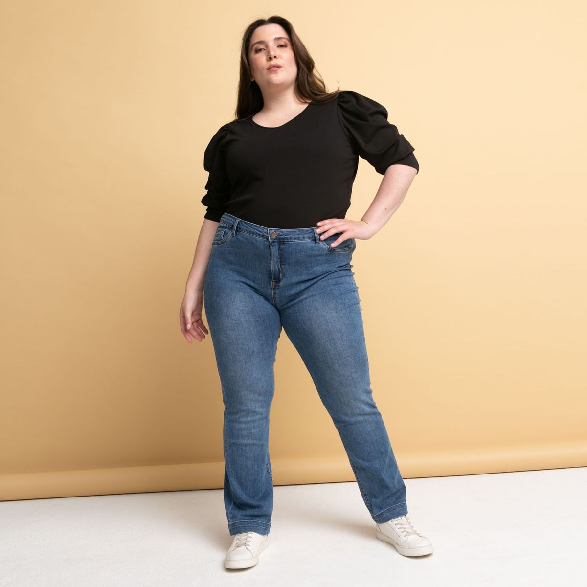 ELLE - Elle Jeans Recto Tiro Medio Mujer