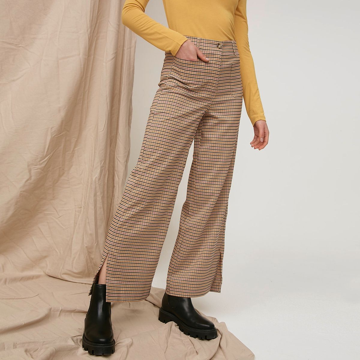 BASEMENT - Basement Pantalón Palazzo Tiro Alto Mujer