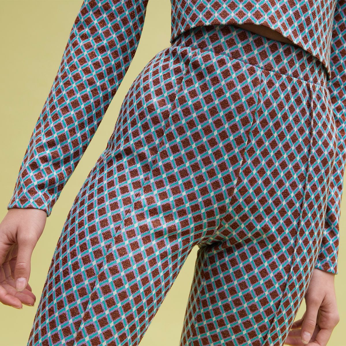 SYBILLA - Pantalón Flare Tiro Alto Mujer Sybilla