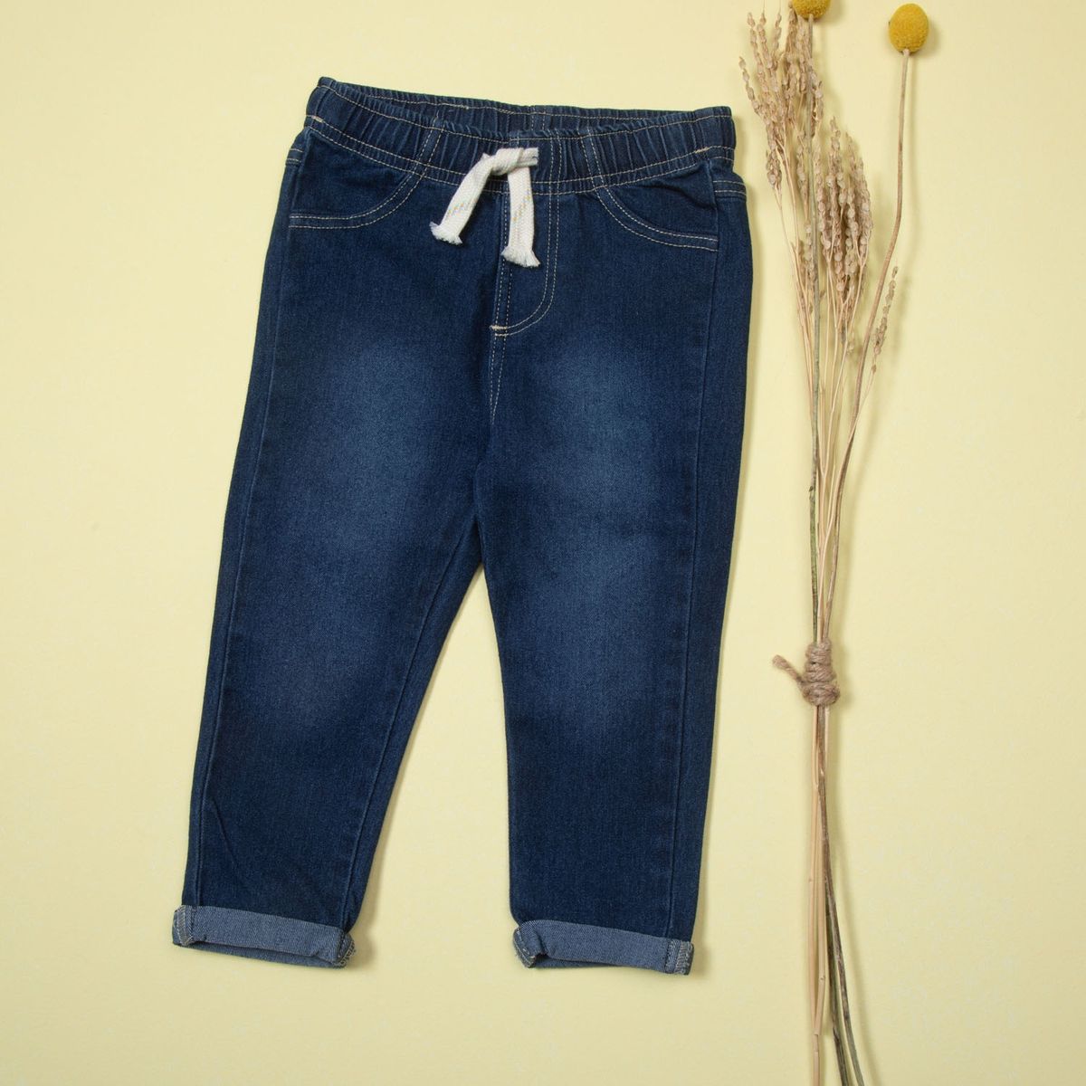 YAMP - Yamp Jeans Cintura Elásticada Bebé Niño Algodón