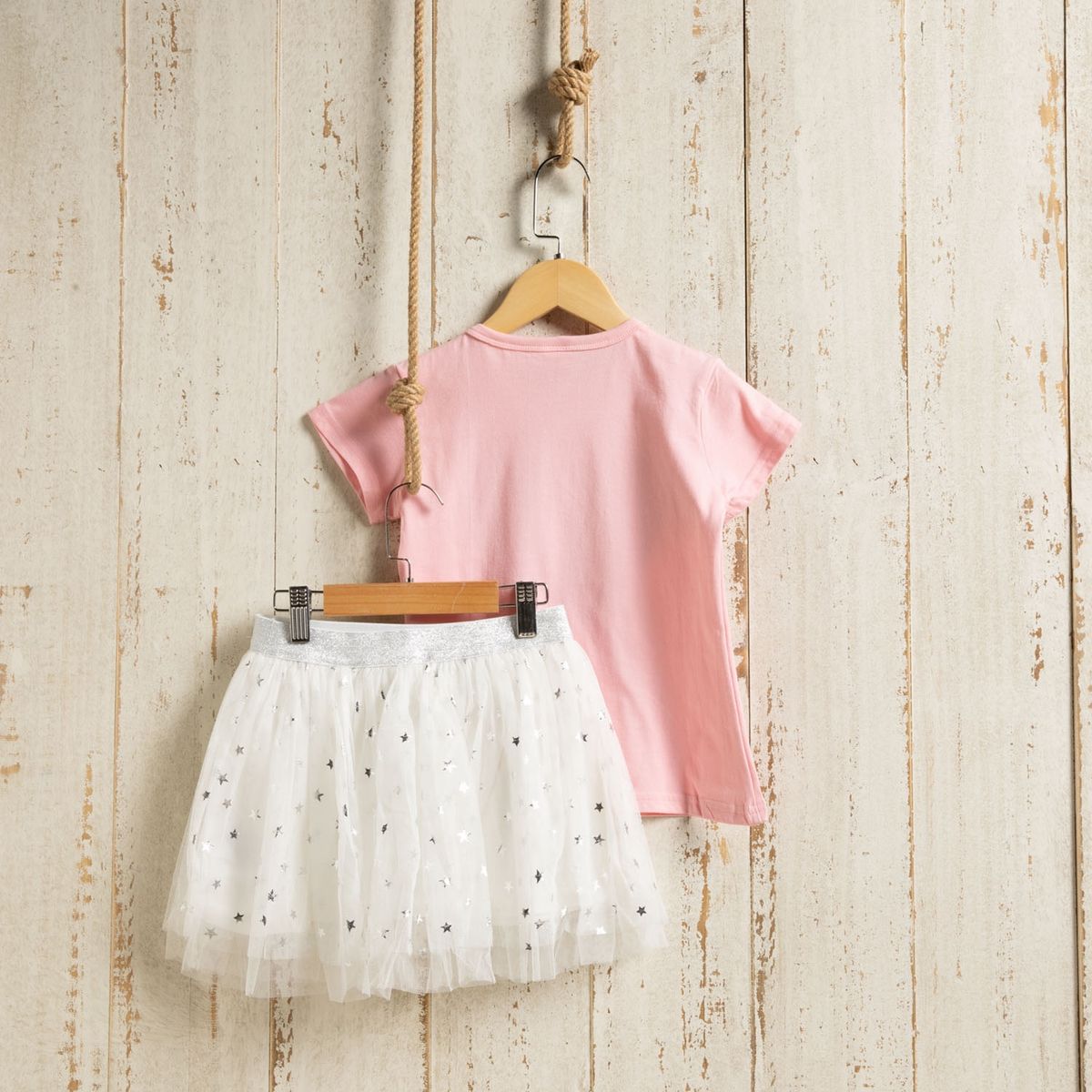 YAMP - Yamp Conjunto 2 Piezas Polera + Falda Tul Tutú Niña