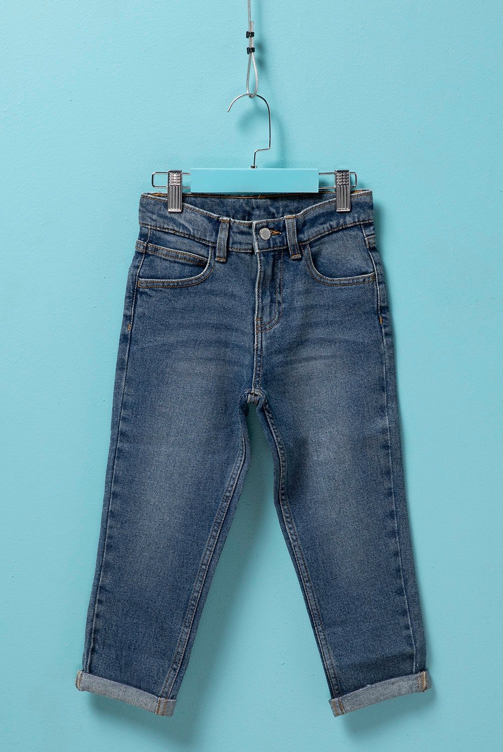 YAMP - Jeans Denim Mom Yamp Niña Tiro Medio
