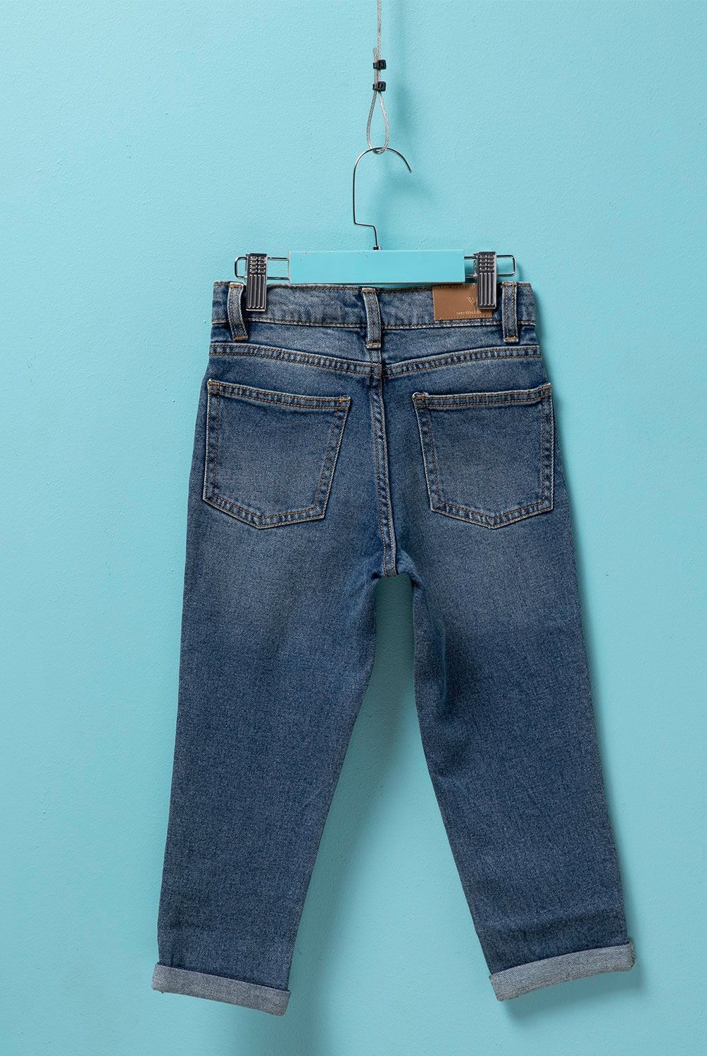 YAMP - Jeans Denim Mom Yamp Niña Tiro Medio