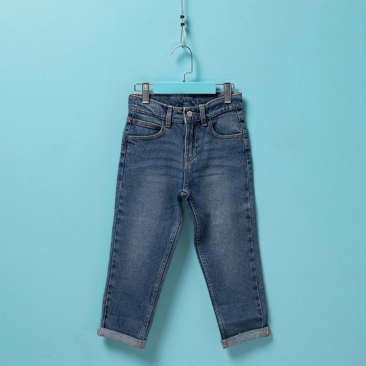 YAMP - Jeans Denim Mom Yamp Niña Tiro Medio