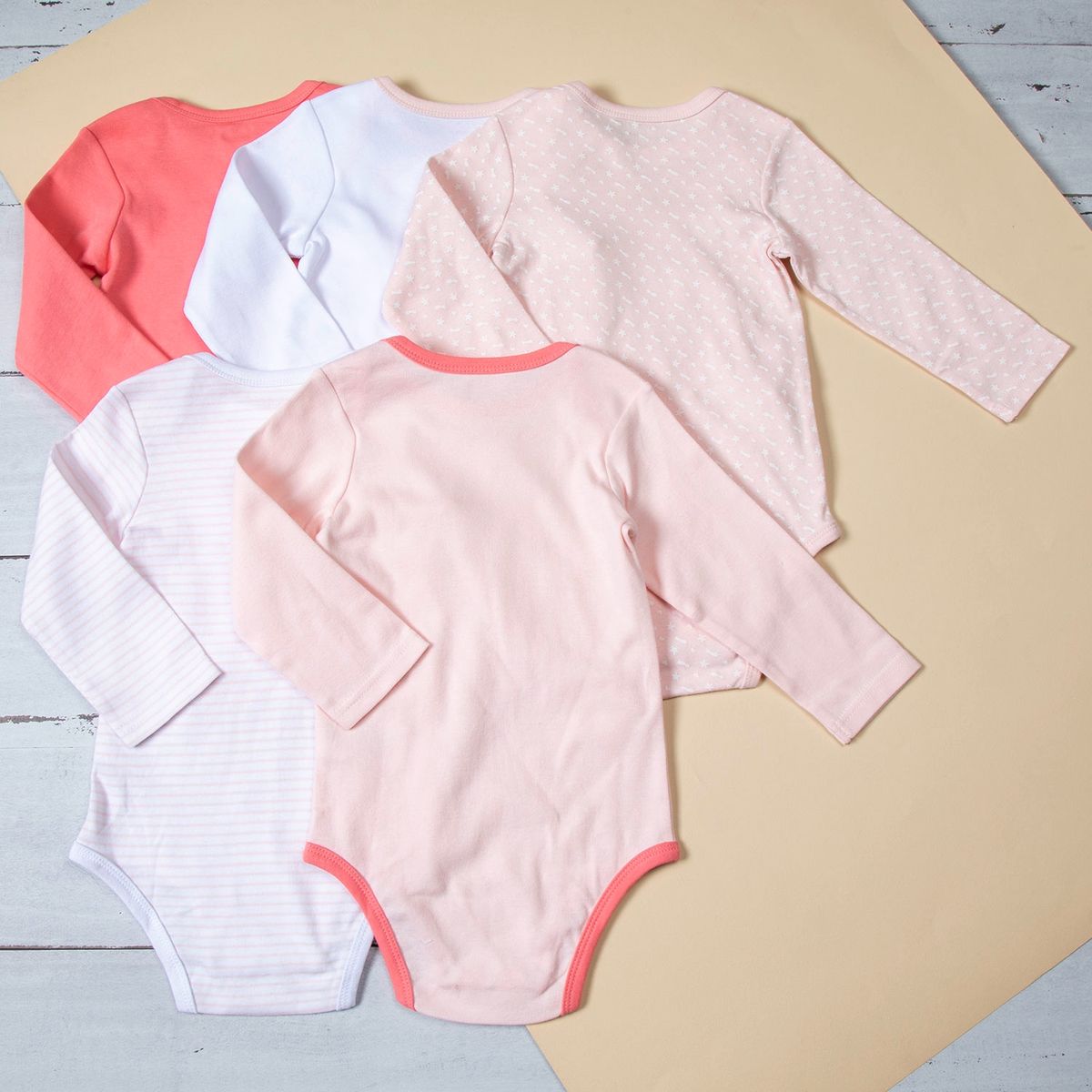 YAMP - Body Pack De 5 Unidades Bebé Niña Manga Larga Yamp