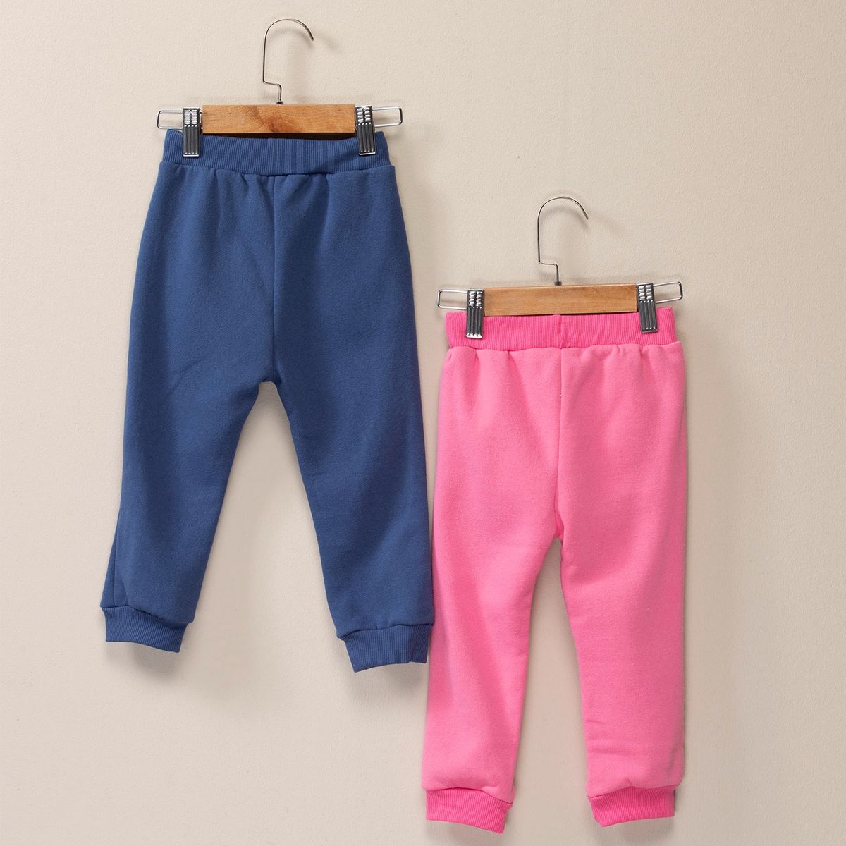 YAMP - Yamp Pantalón De Buzo Pack De 2 Unidades Cintura Elásticada Bebé Niña Algodón Afranelado