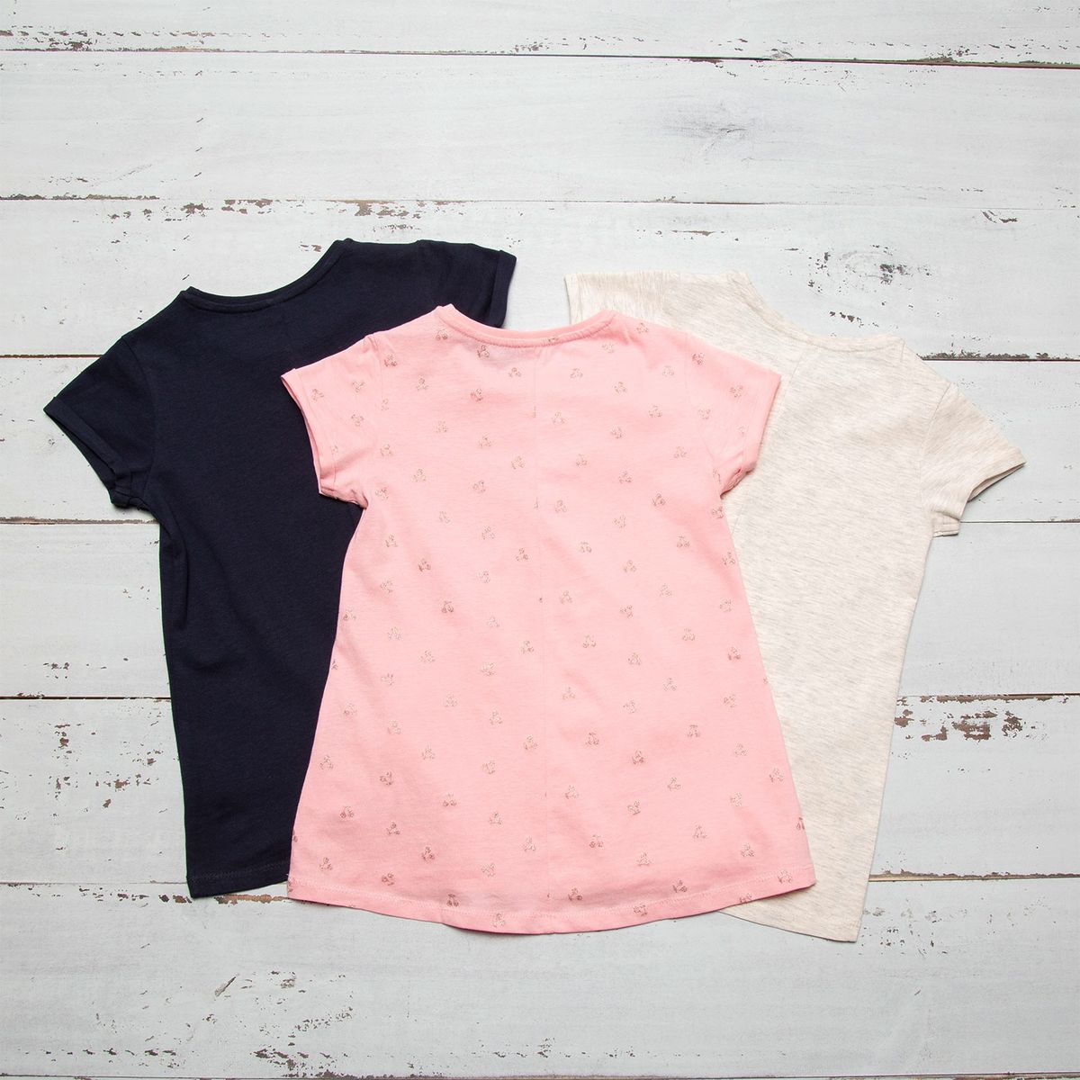 YAMP - Yamp Polera Niña Pack De 3 Unidades Algodón Manga Corta
