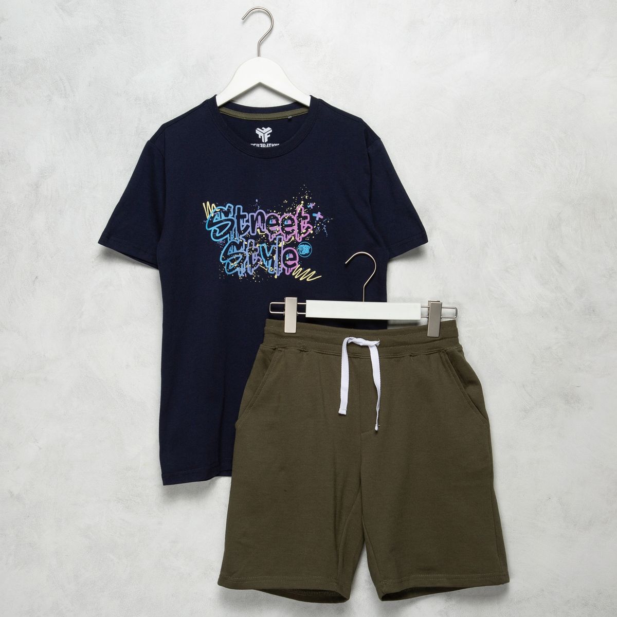 FEDERATION - Conjunto 2 Piezas Polera Manga corta + Short Niño Algodón Federation