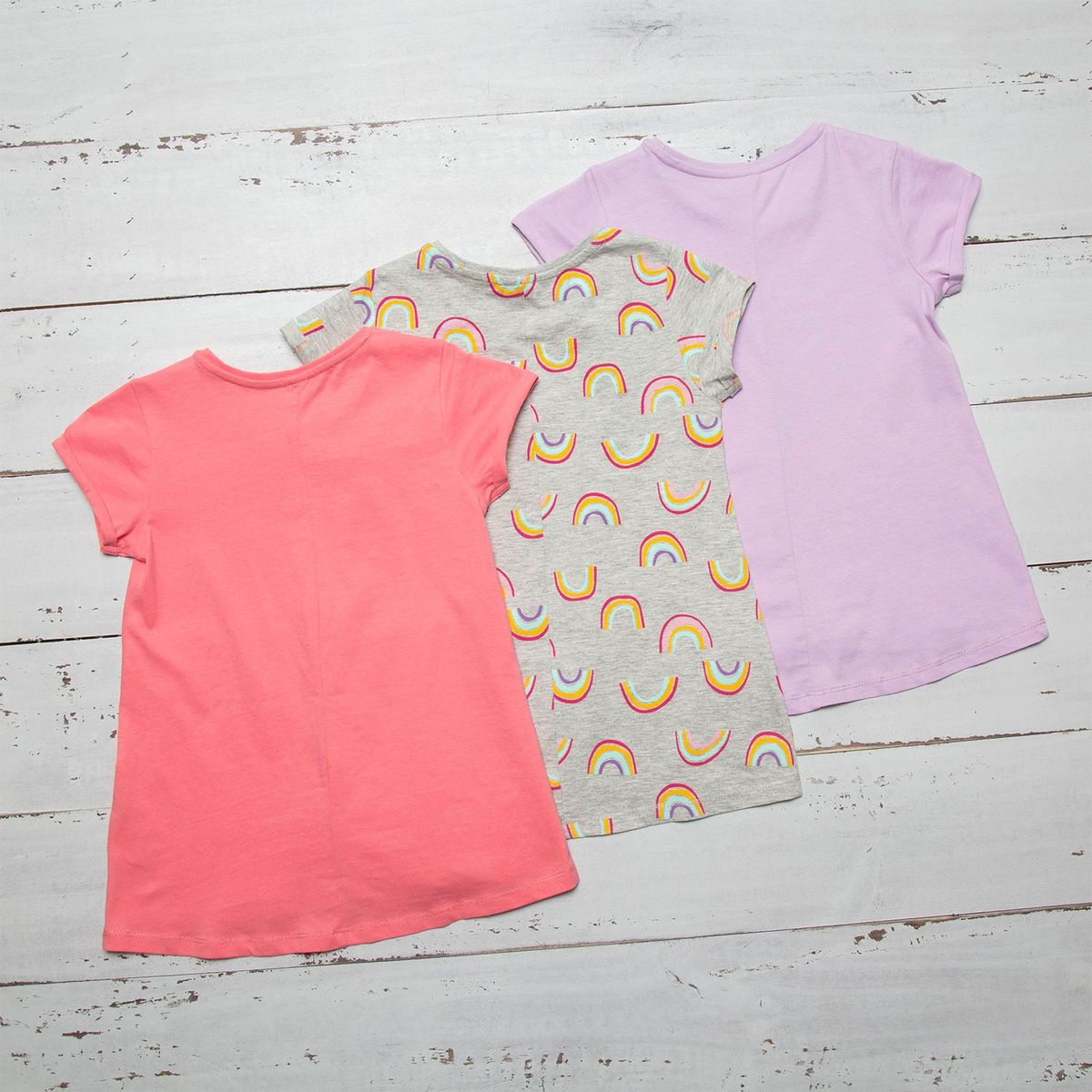 YAMP - Yamp Polera Pack De 3 Unidades Manga Corta Niña Algodón