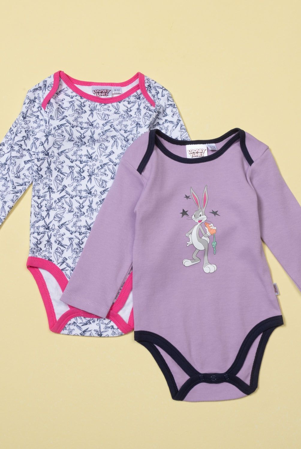 WARNER BROS - Looney Tunes Body Pack De 2 Unidades Personajes Unisex Algodón