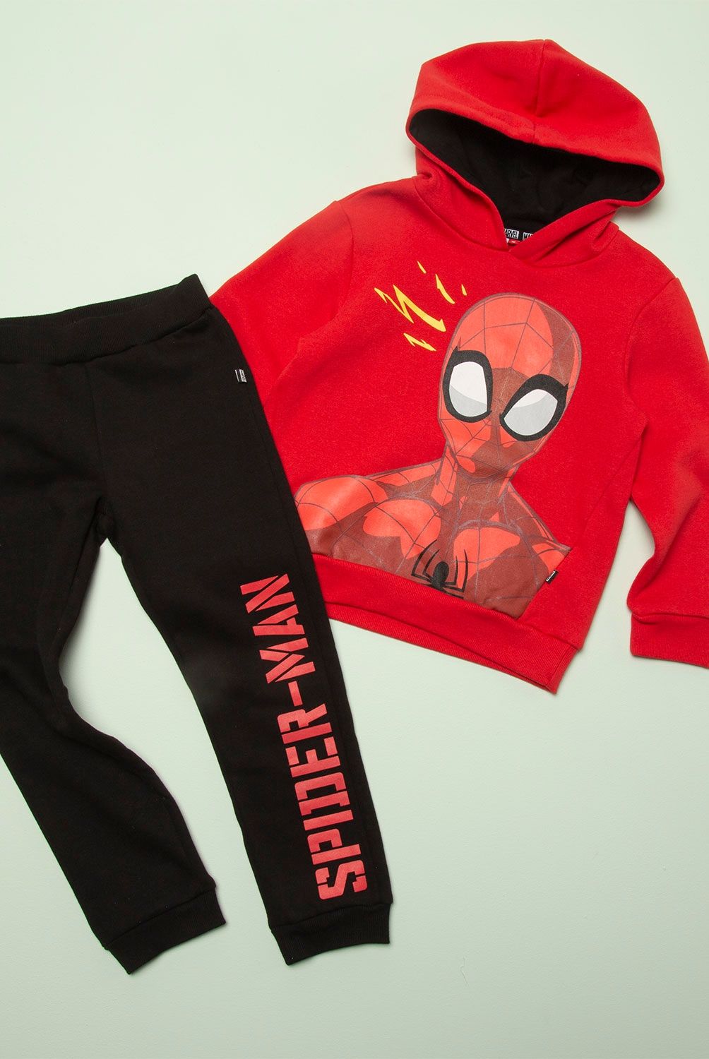 MARVEL - Conjunto Buzo Polerón + Pantalón De Buzo Spiderman Niño Algodón 2 Piezas
