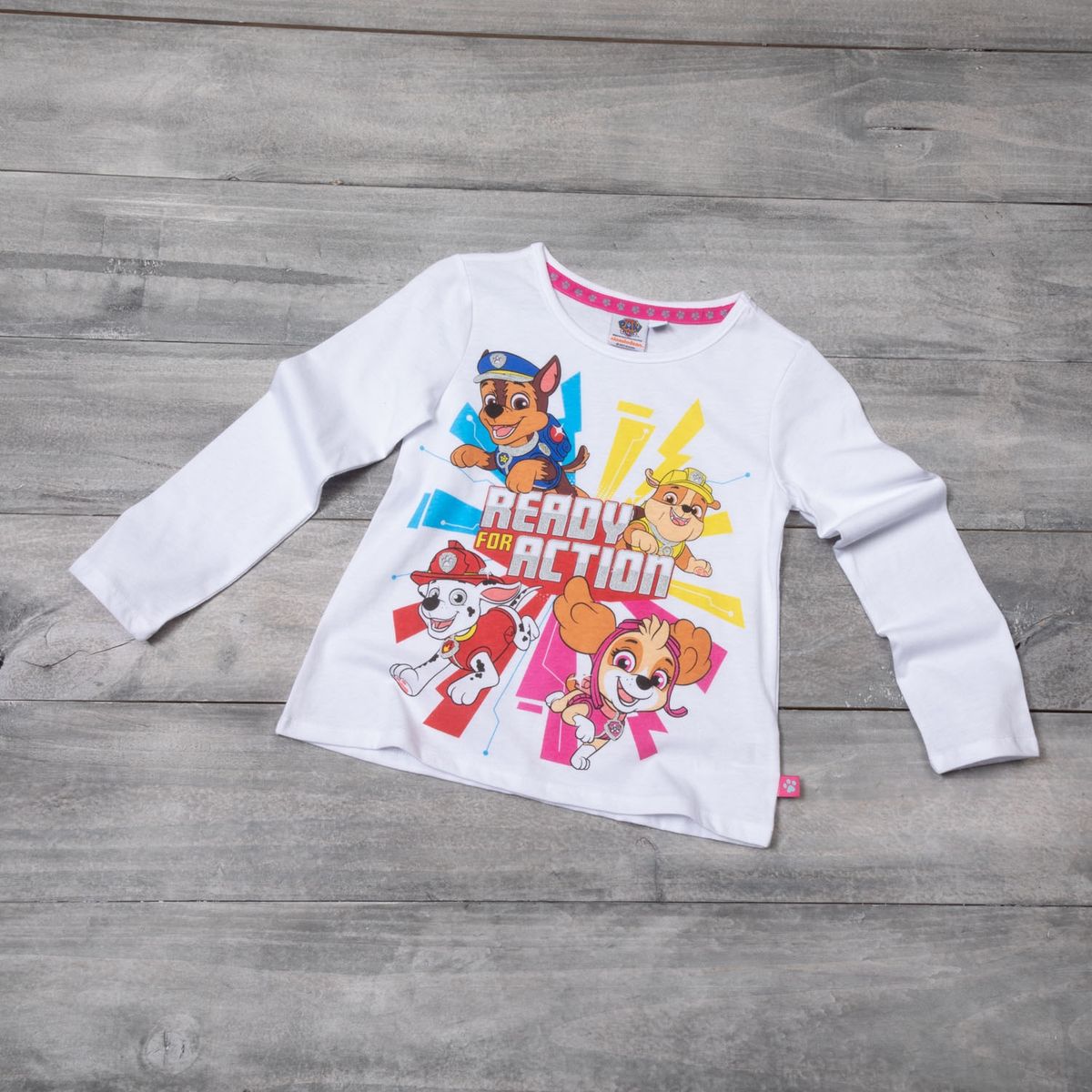 PAW PATROL - Polera Paw Patrol Manga Larga Niña Algodón