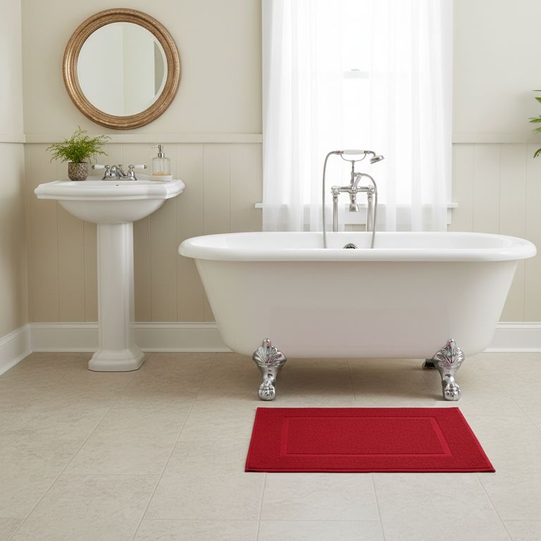 Piso De Baño Combed 100% Algodón 50x70 Cm
