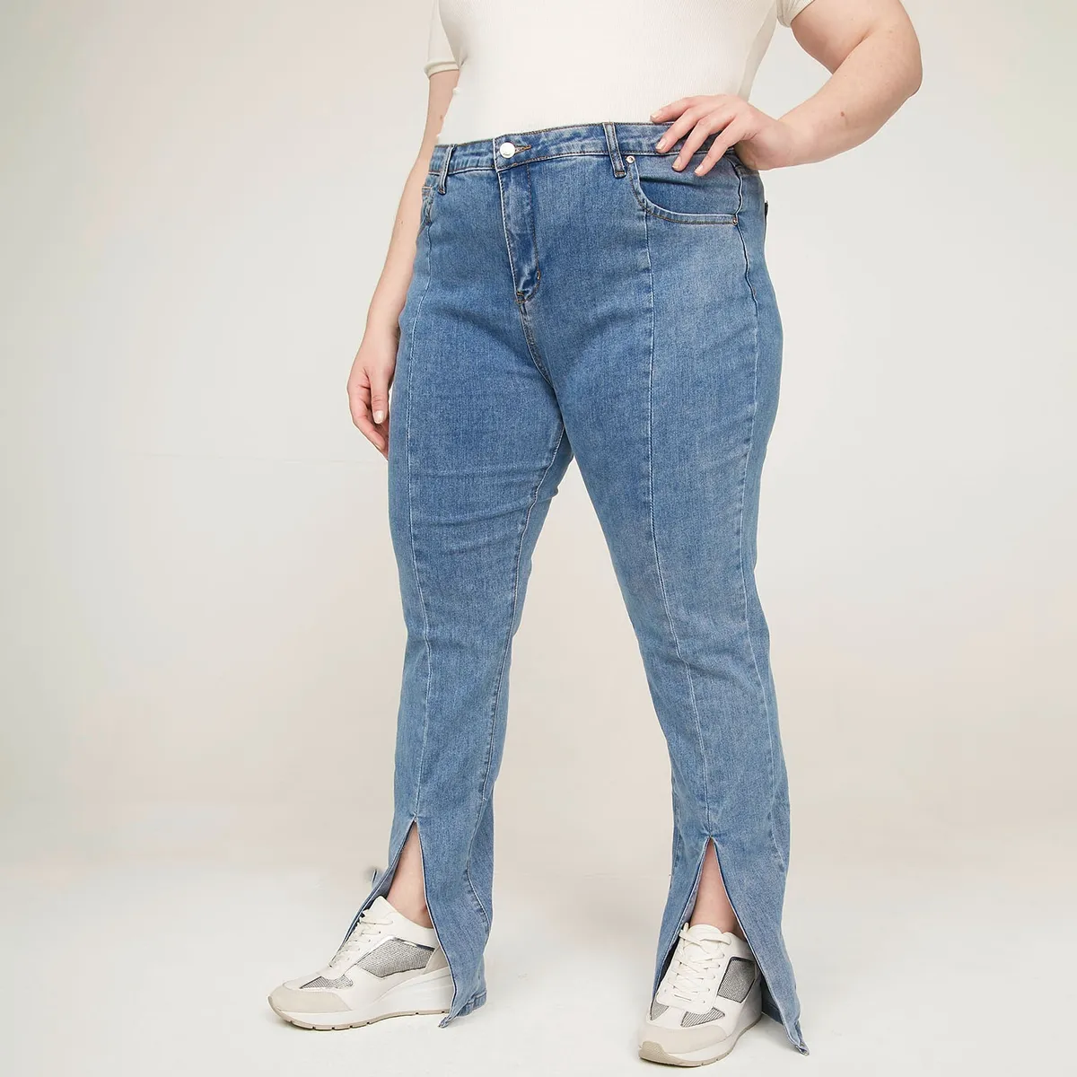 BASEMENT - Jeans Flare Tiro Alto Mujer Basement