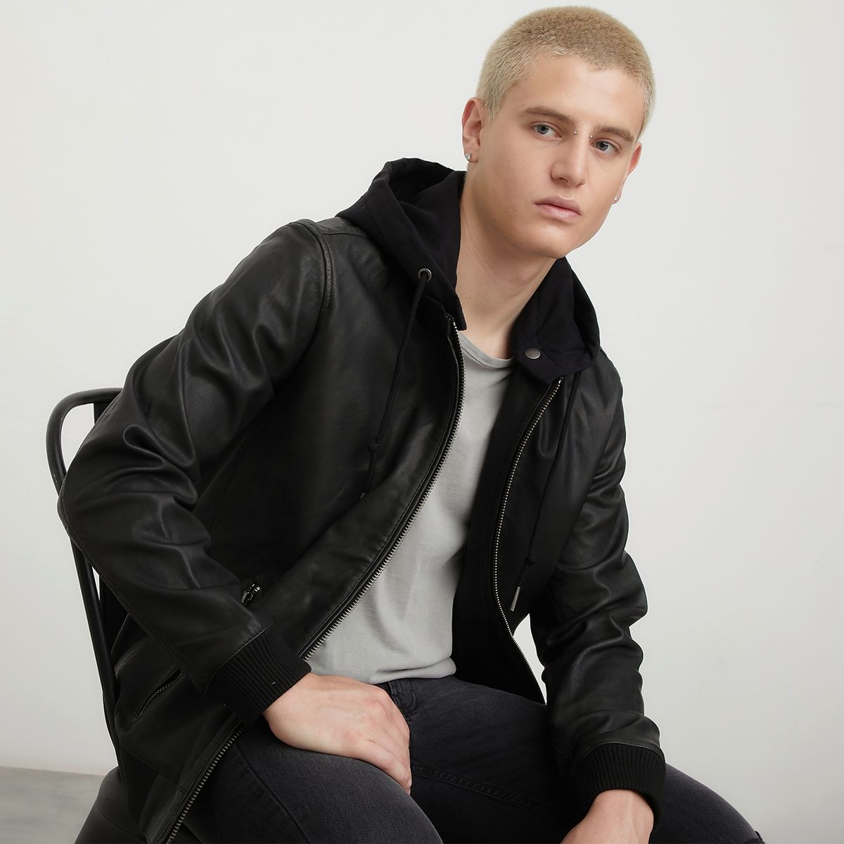 AMERICANINO - Americanino Chaqueta Cuero Hombre