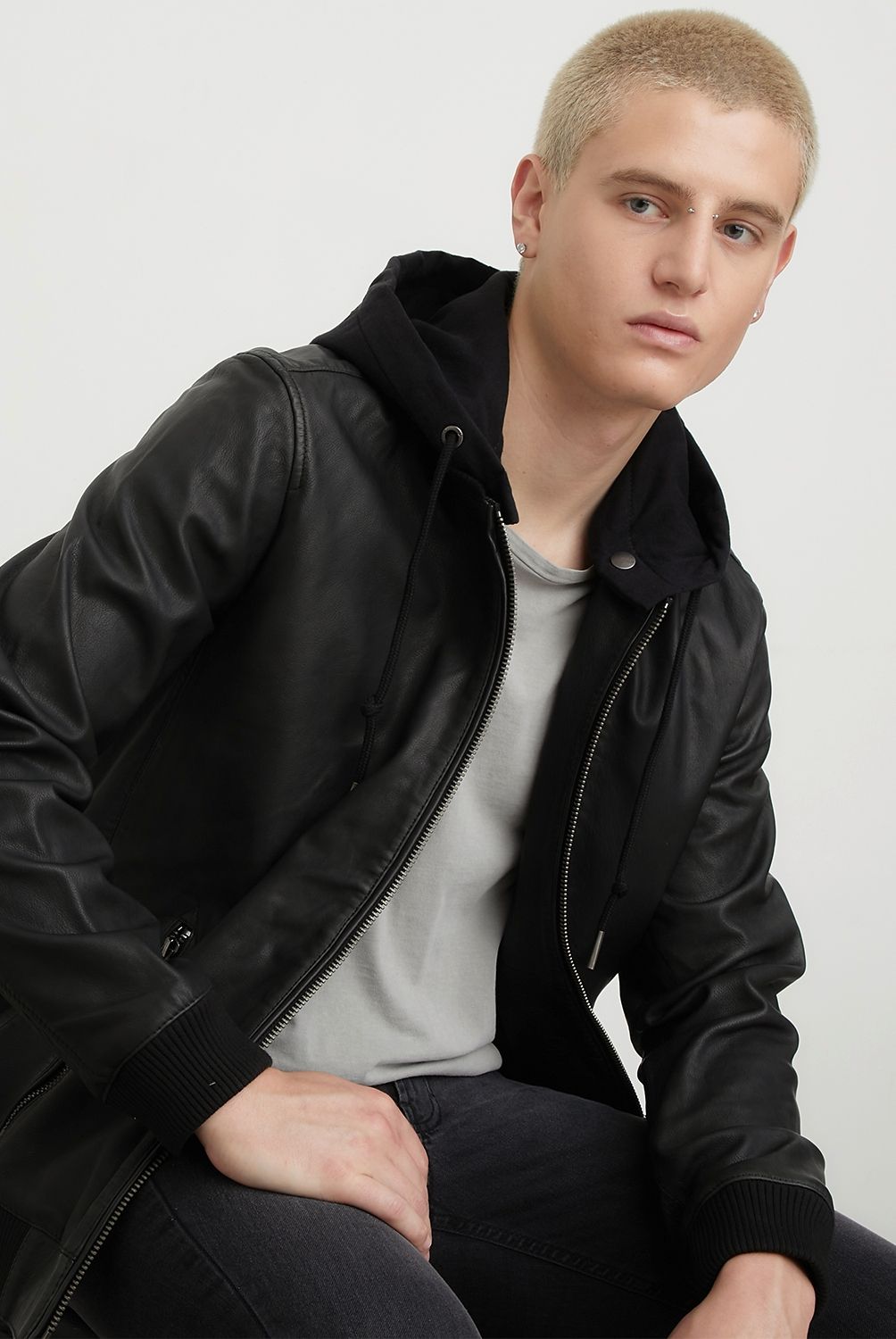 AMERICANINO - Americanino Chaqueta Cuero Hombre