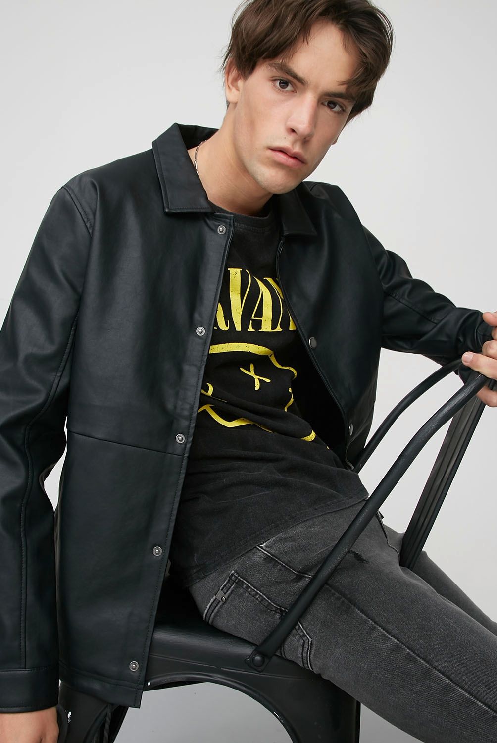 AMERICANINO - Americanino Chaqueta Zero Cuero Botones Hombre
