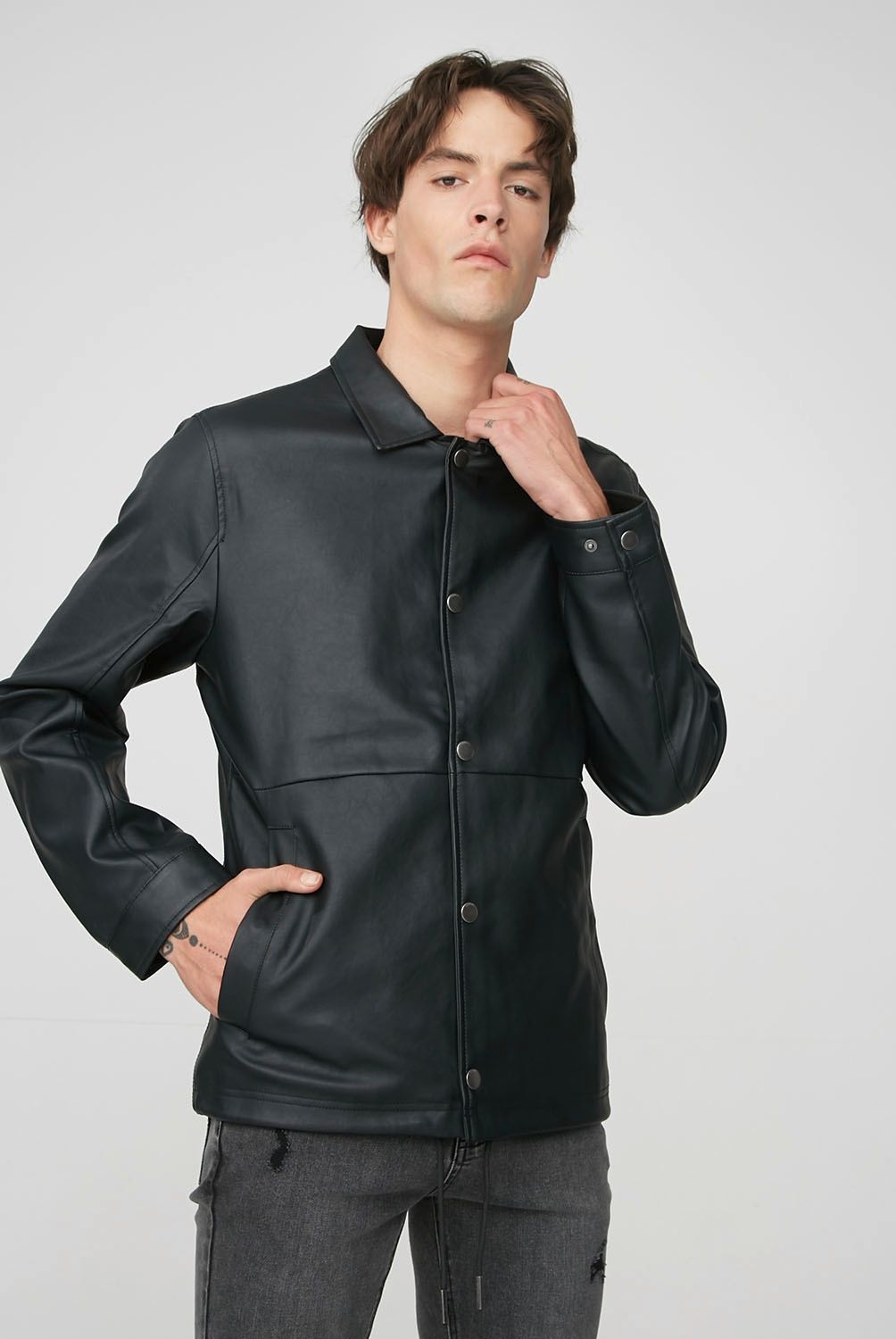 AMERICANINO - Americanino Chaqueta Zero Cuero Botones Hombre