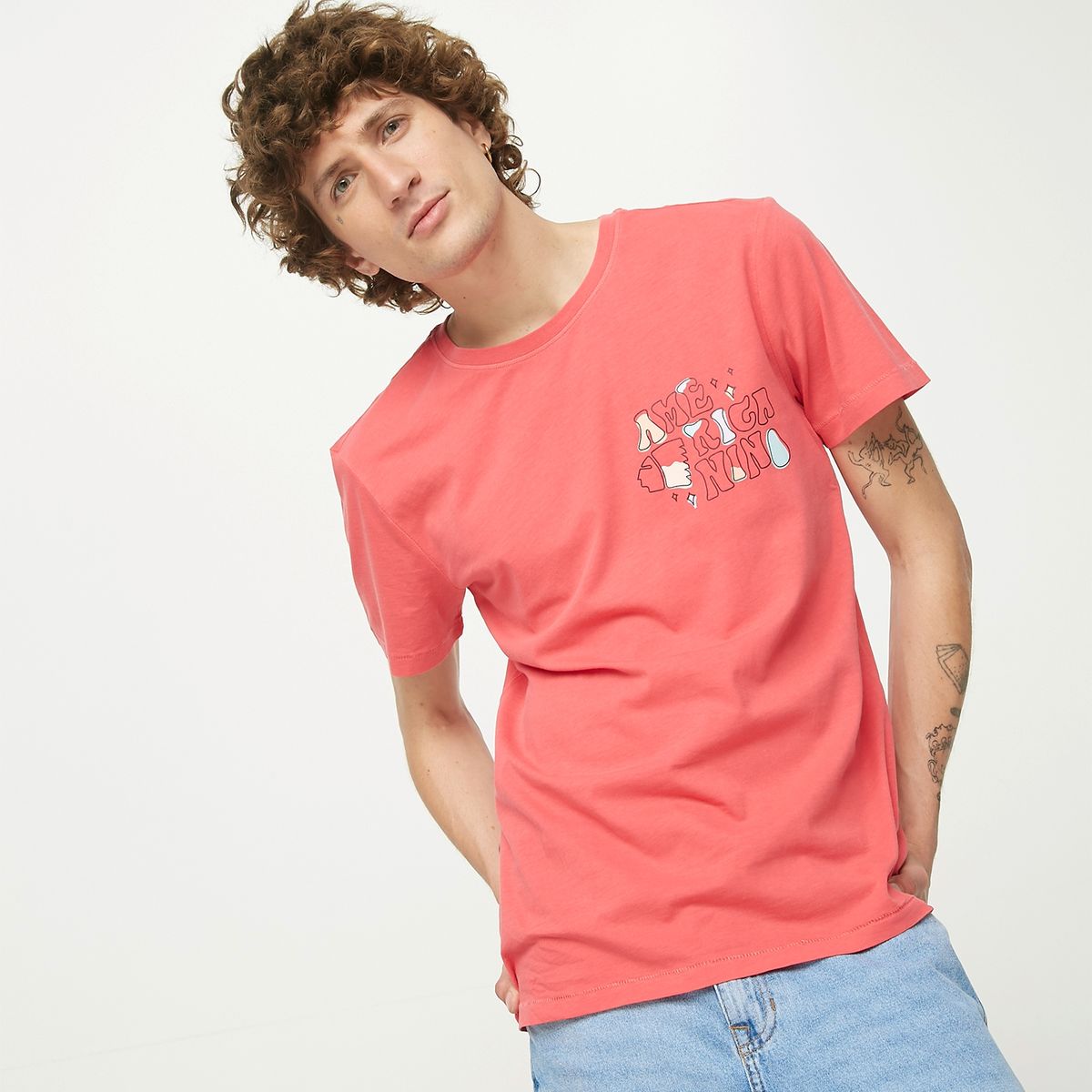 AMERICANINO - Americanino Polera Manga Corta Algodón Orgánico Hombre
