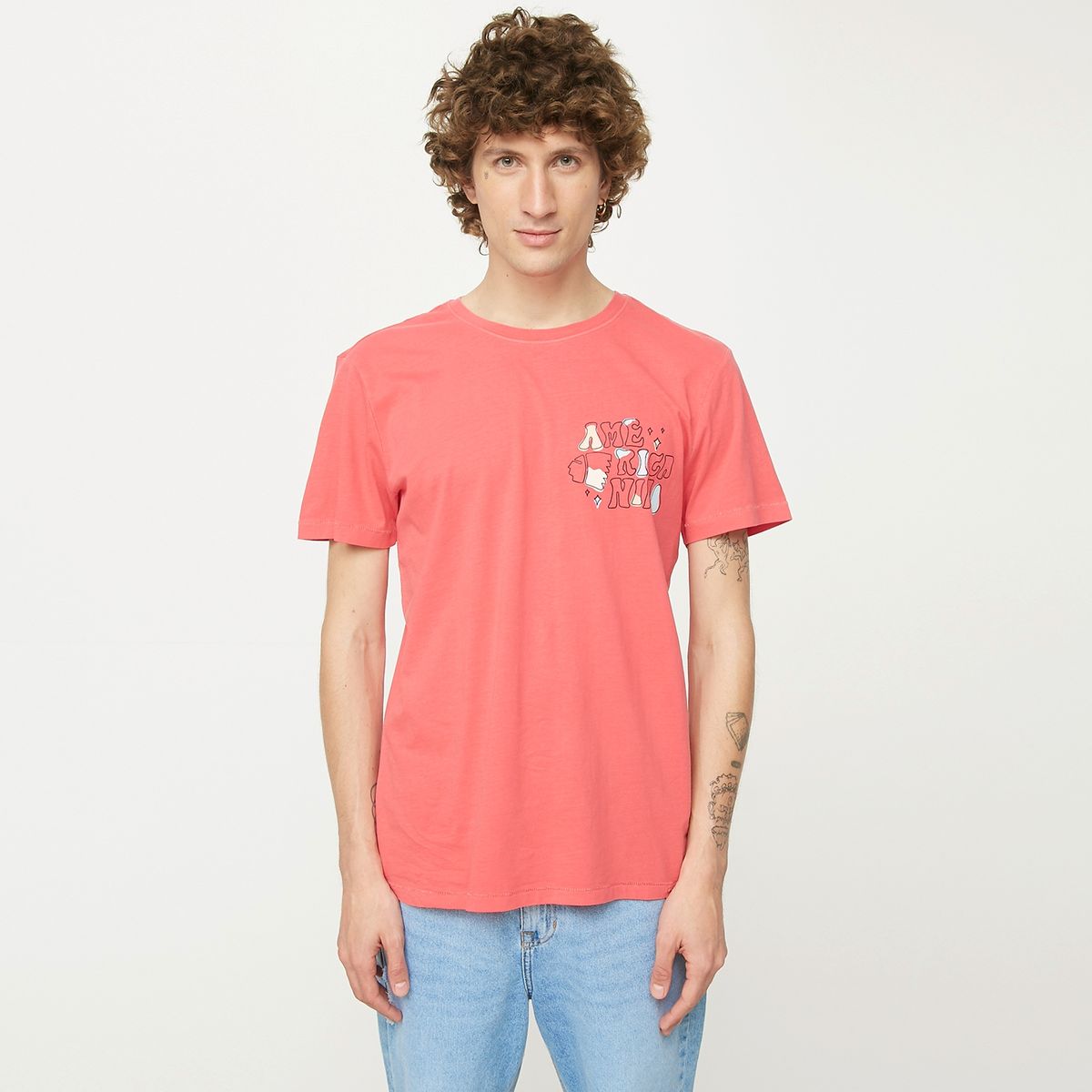 AMERICANINO - Americanino Polera Manga Corta Algodón Orgánico Hombre