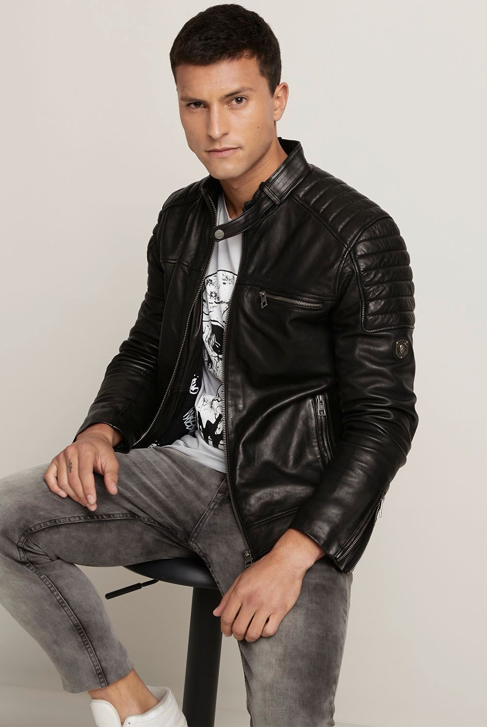MOSSIMO - Mossimo Chaqueta De Cuero Hombre