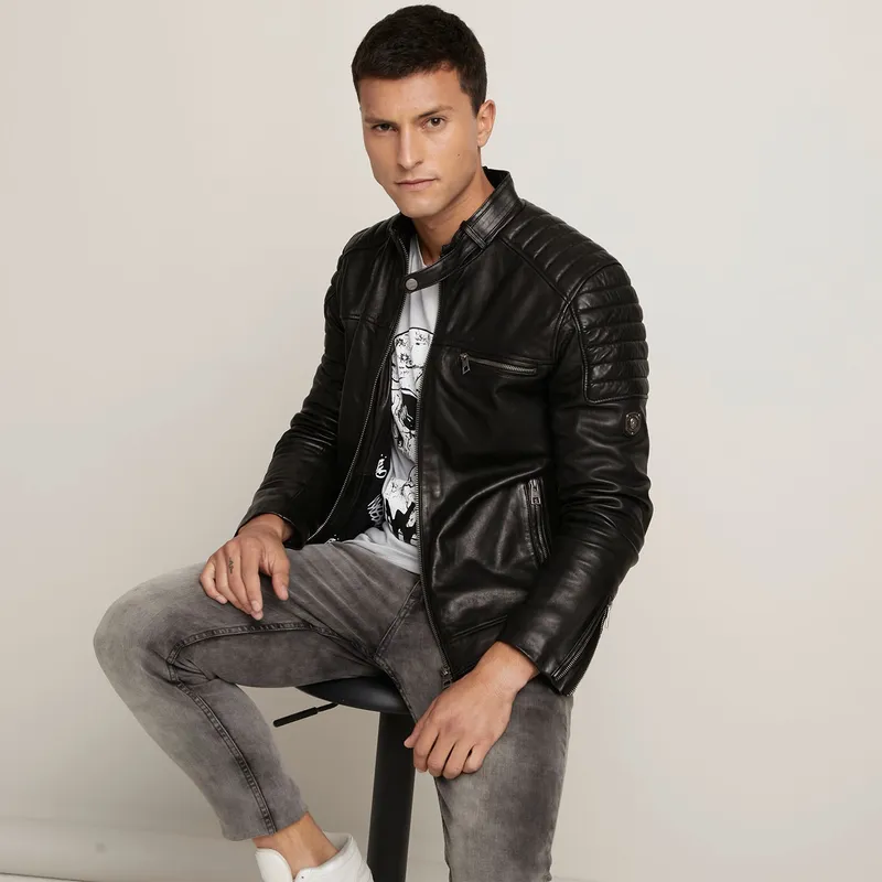 MOSSIMO - Mossimo Chaqueta De Cuero Hombre
