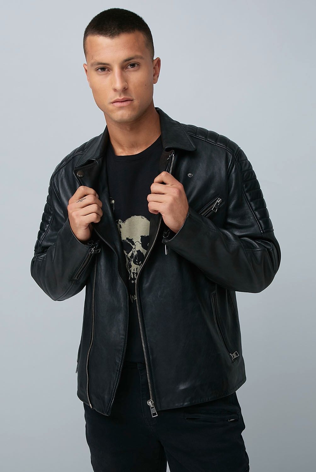 Mossimo - Mossimo Chaqueta De Cuero Hombre