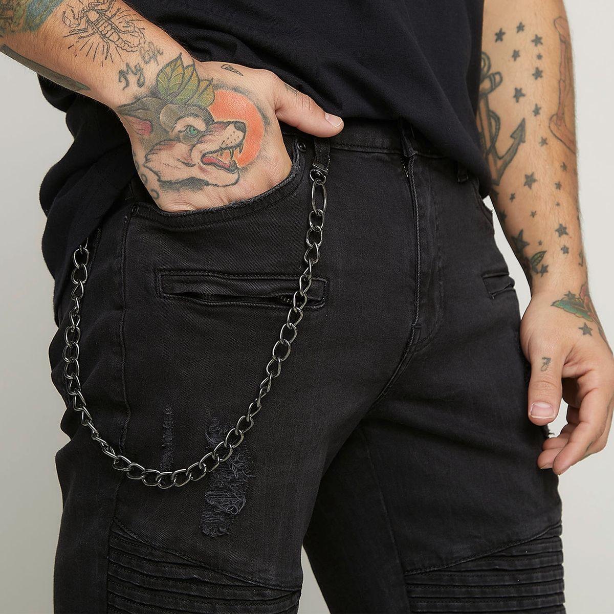 MOSSIMO - Short Bermuda Denim Basico Algodón Hombre Mossimo