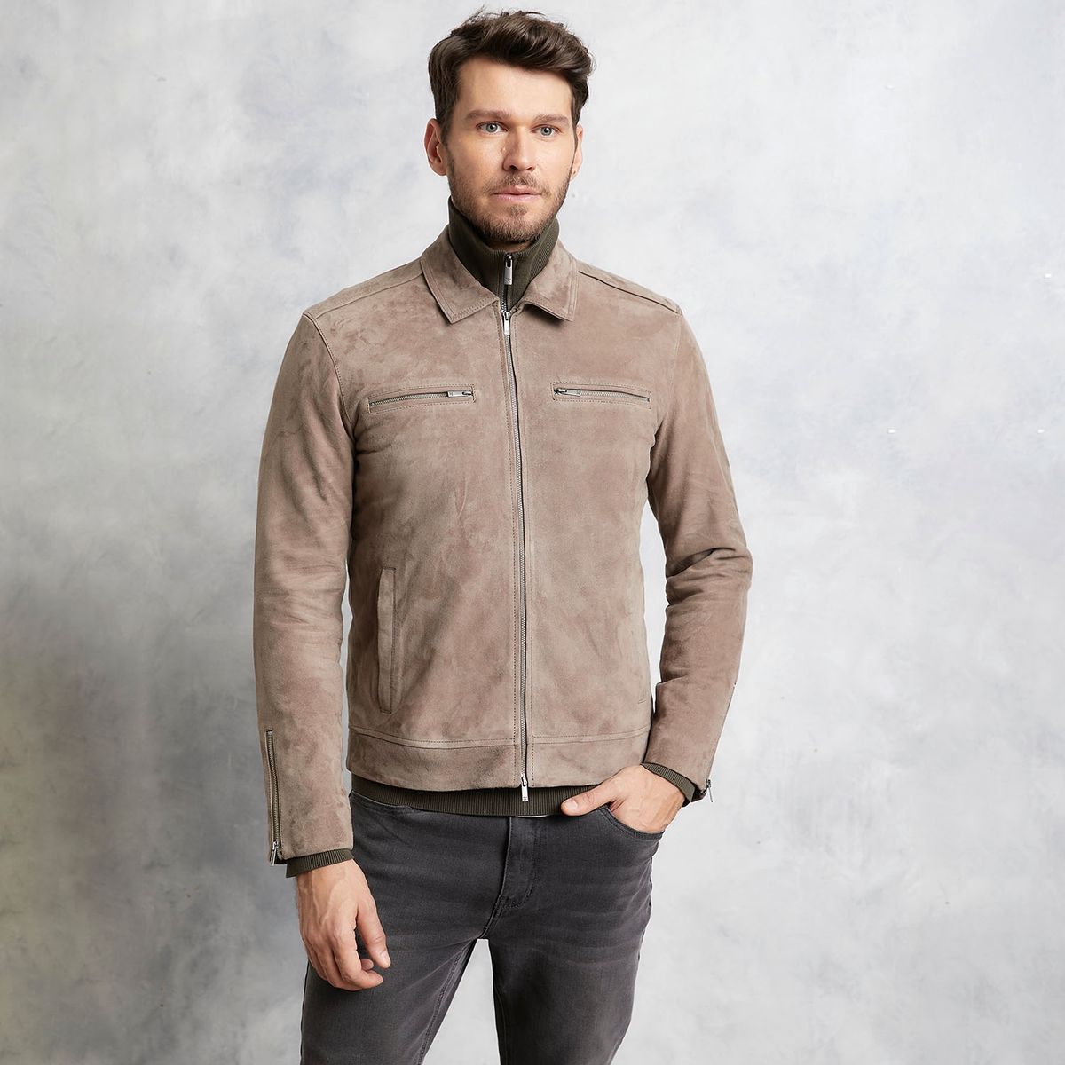 WOLF&HANK - Chaqueta 100% Cuero Hombre Wolf&Hank