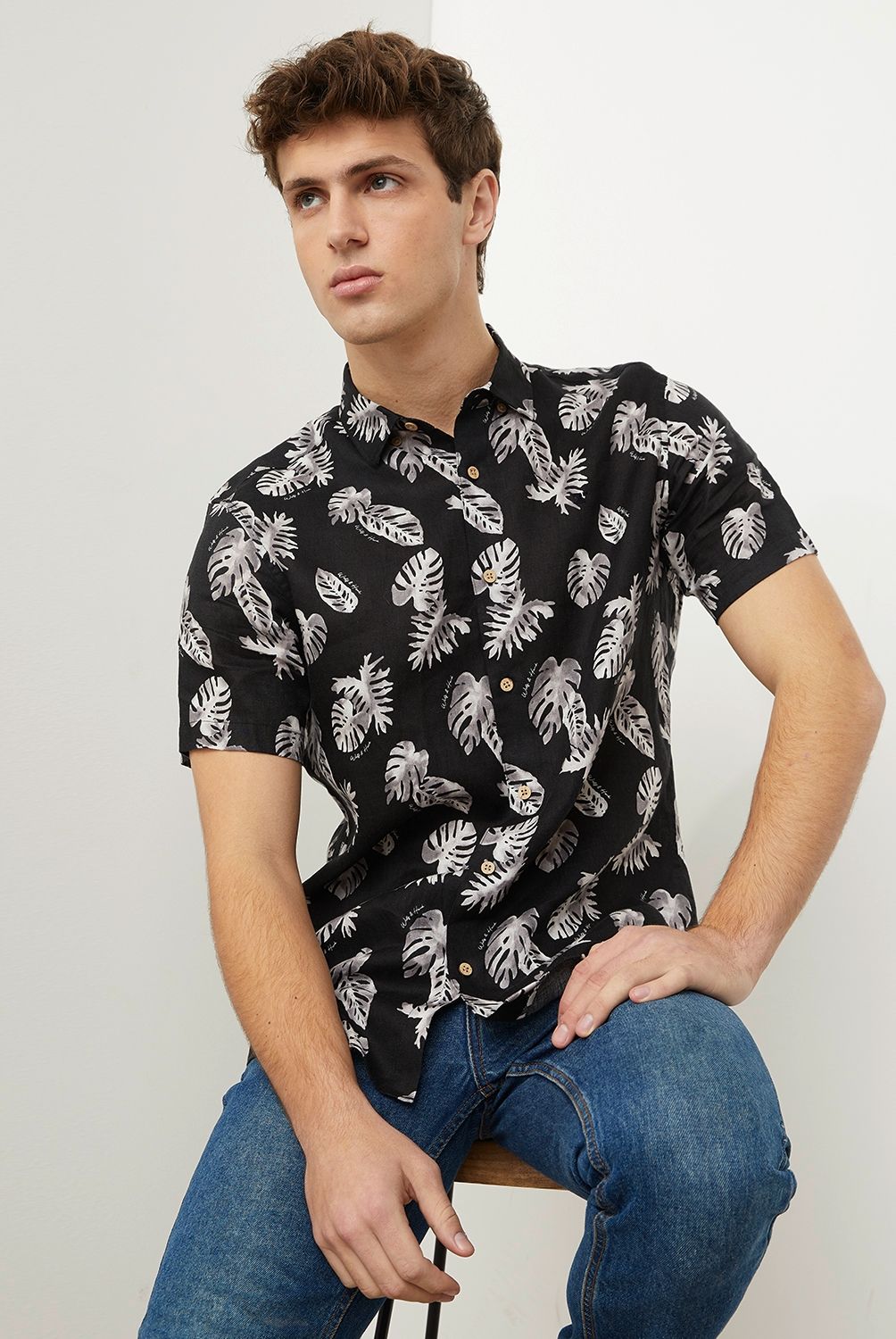WOLF&HANK - Wolf&Hank Camisa Casual Lino Hombre