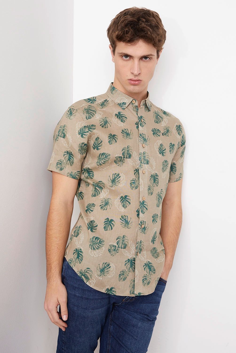 WOLF&HANK - Wolf&Hank Camisa Casual Lino Hombre