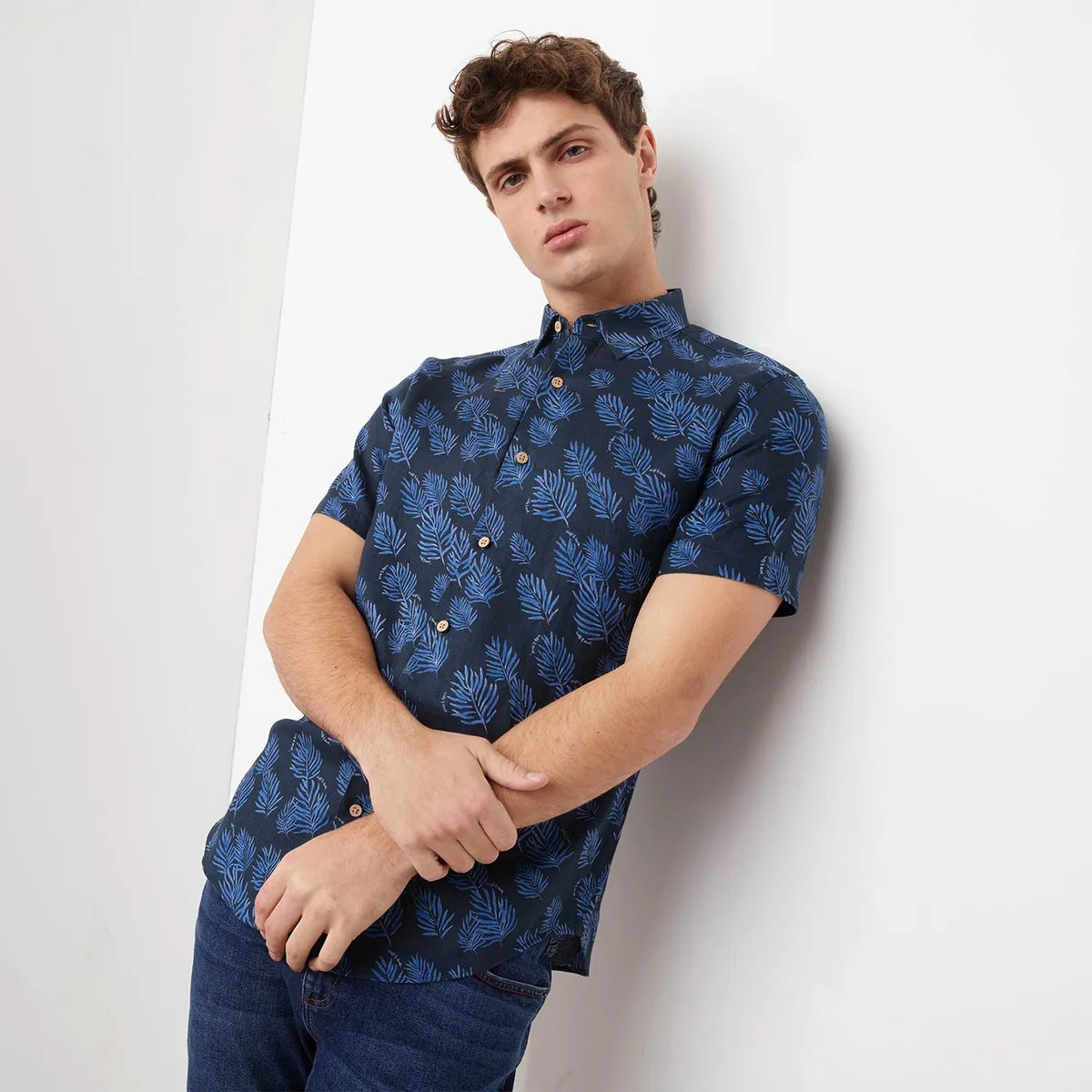 WOLF&HANK - Wolf&Hank Camisa Casual Lino Hombre