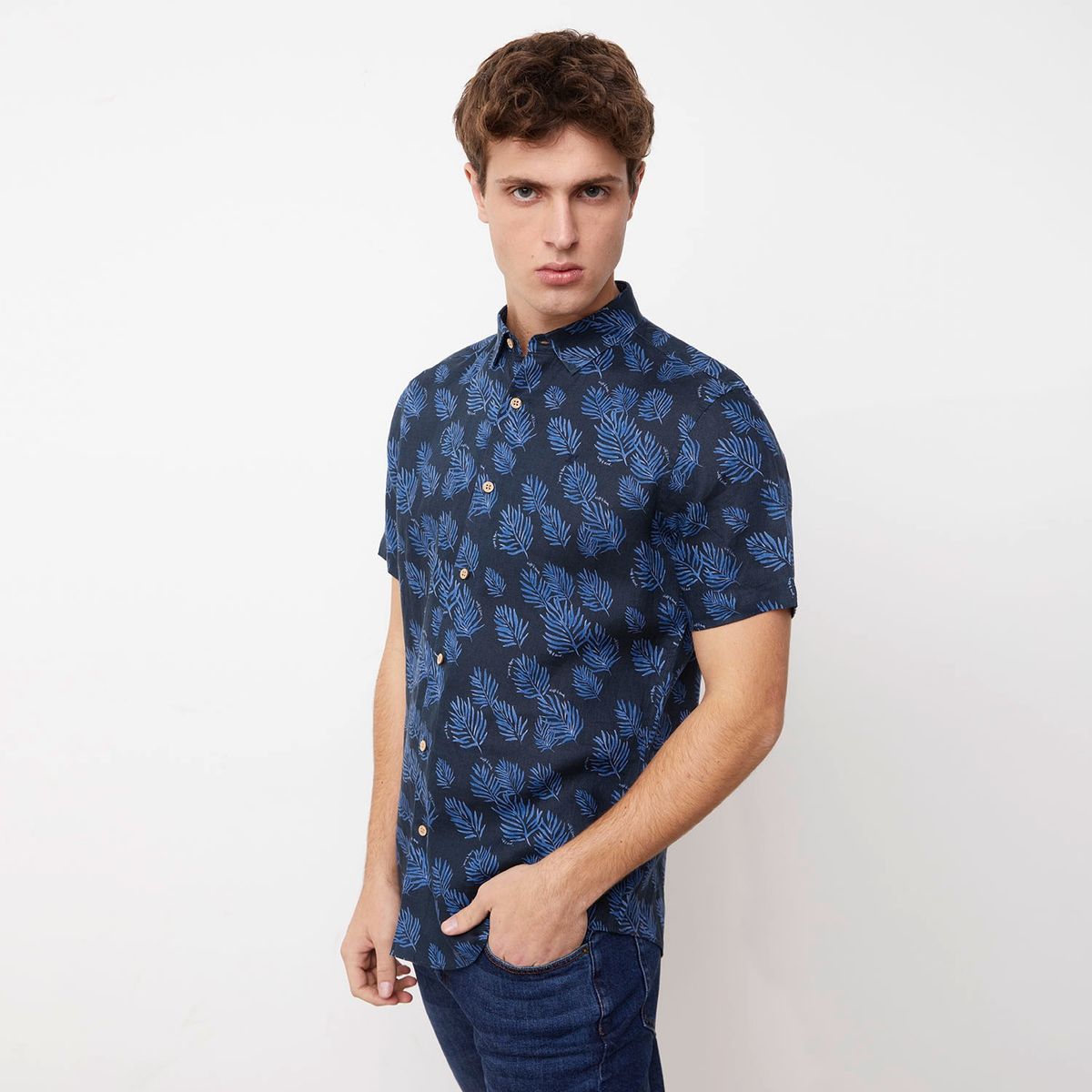 WOLF&HANK - Wolf&Hank Camisa Casual Lino Hombre