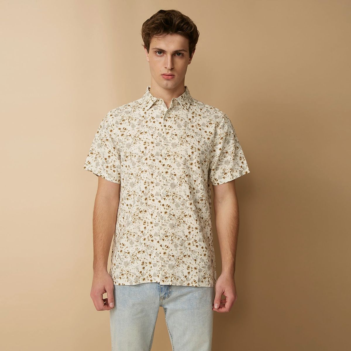 BASEMENT - Basement Camisa Guayabera Algodón Hombre
