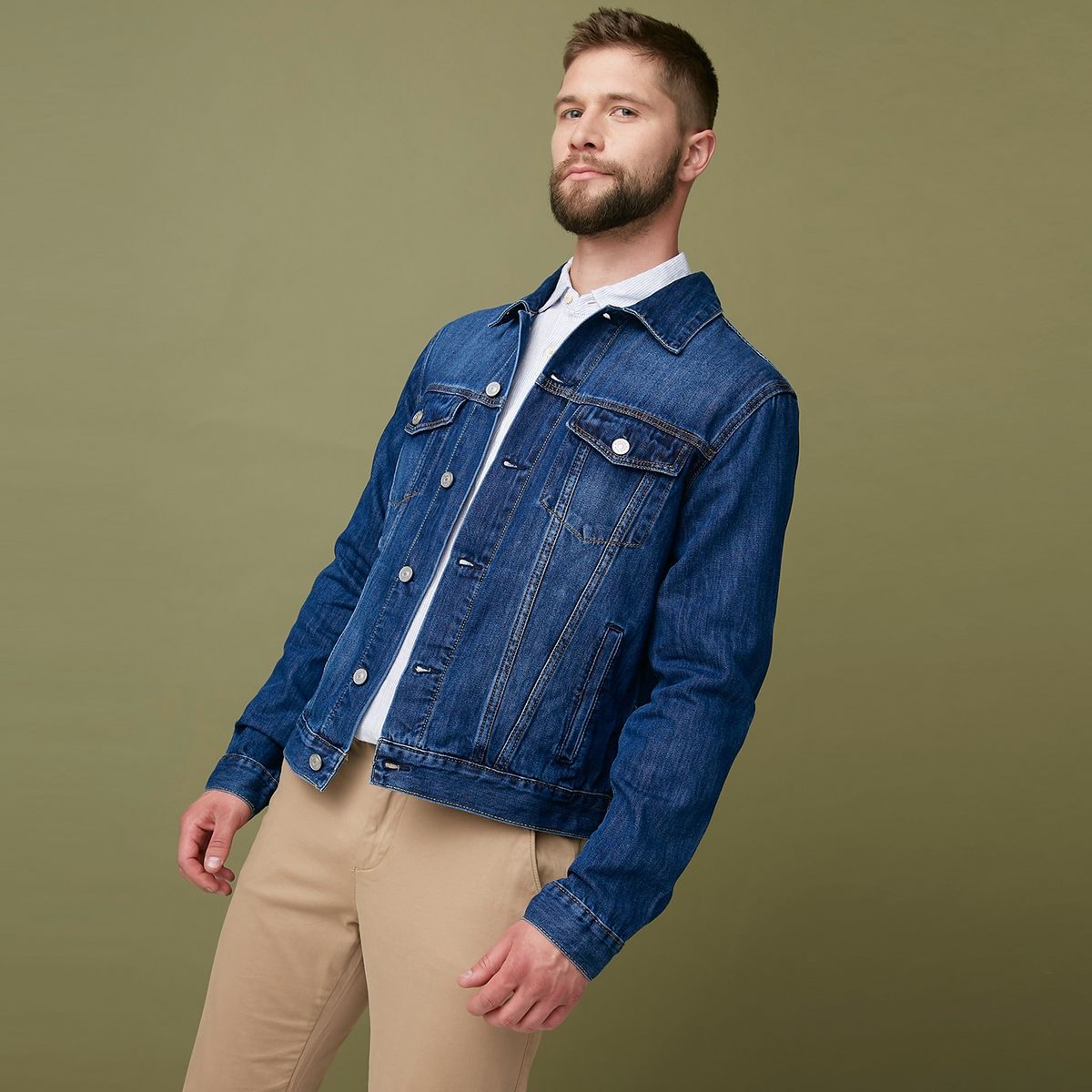 WOLF&HANK - Wolf & Hank Chaqueta Denim Algodón Lyocell Hombre