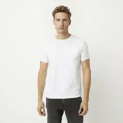 WOLF&HANK - Polera Manga Corta Algodón Hombre Diseño Liso