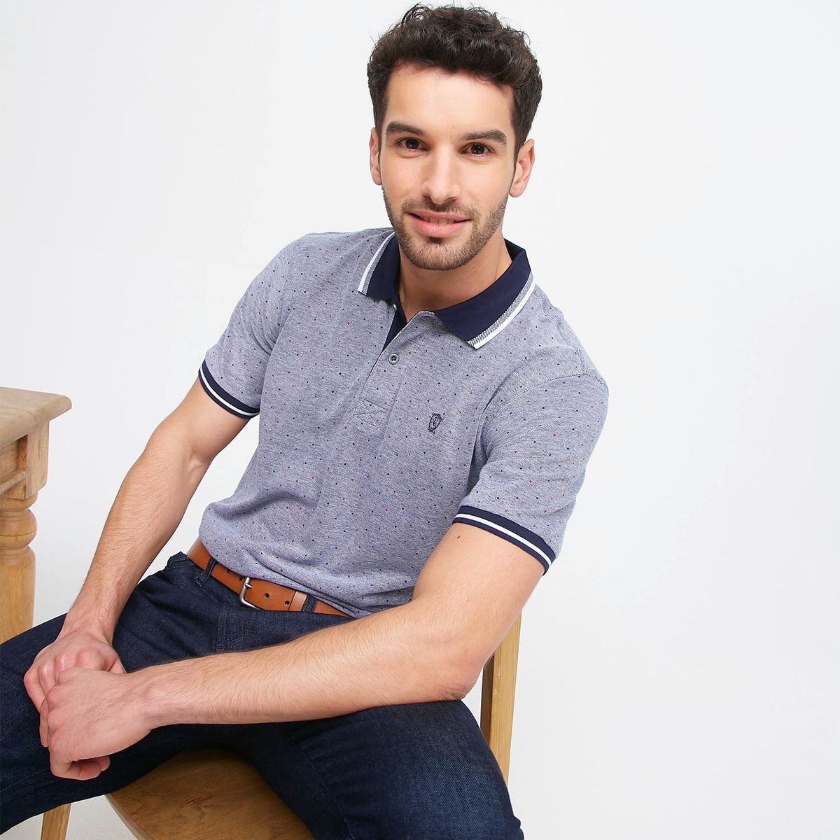 CHRISTIAN LACROIX - Polera Manga Corta Regular Fit Hombre Christian Lacroix