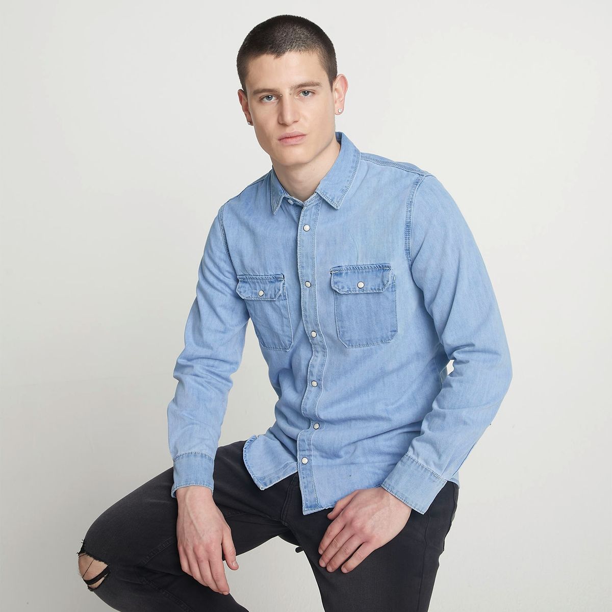 AMERICANINO - Americanino Camisa Denim Manga Larga Hombre