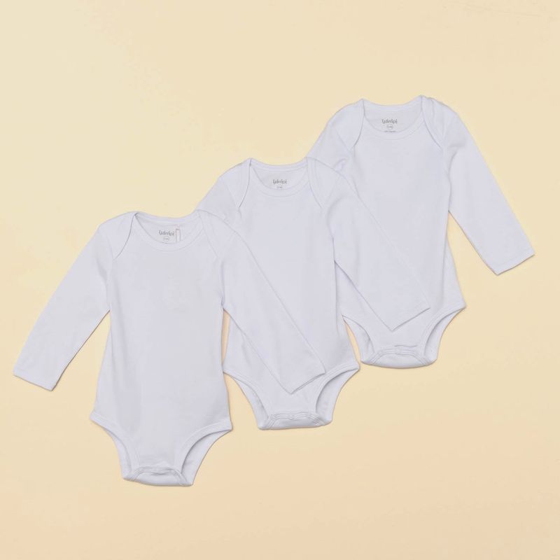 YAMP - Pack de 3 Bodys Manga Larga Yamp Algodón Unisex Bebé