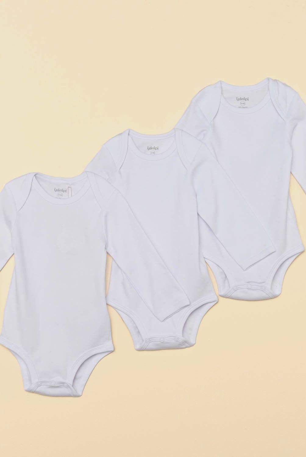 YAMP - Pack de 3 Bodys Manga Larga Yamp Algodón Unisex Bebé