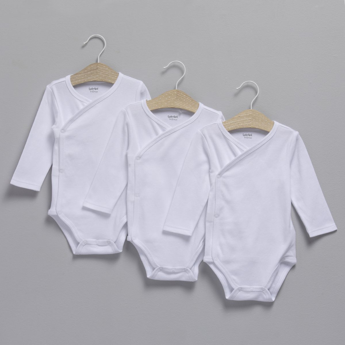 YAMP - Body Pack Yamp 3 Unidades Algodón Manga Larga Unisex Bebé