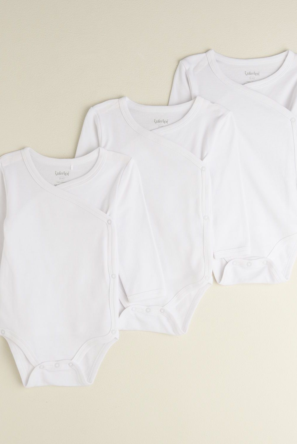 YAMP - Body Pack Yamp 3 Unidades Algodón Manga Larga Unisex Bebé