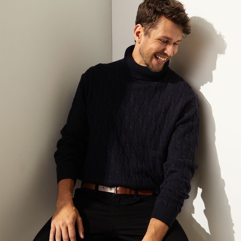 WOLF&HANK - Wolf & Hank Sweater 100% Lana Cuello Tortuga Hombre