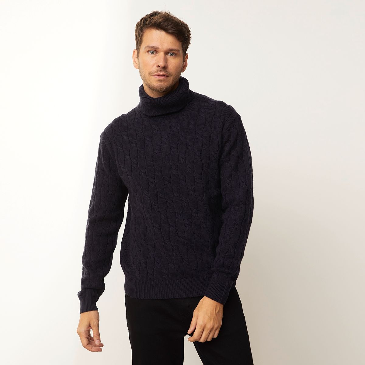 WOLF&HANK - Wolf & Hank Sweater 100% Lana Cuello Tortuga Hombre